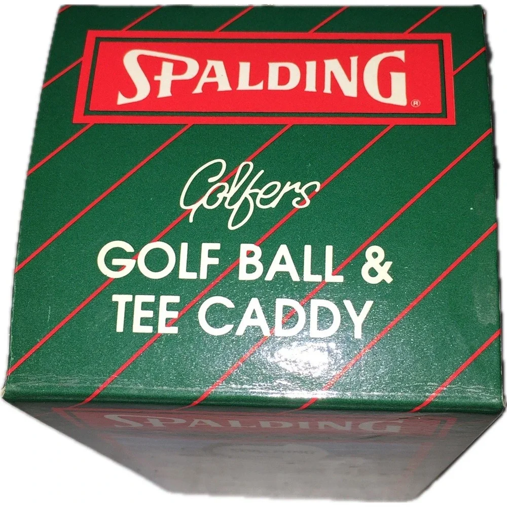 Spalding Golfers Golf Ball & Tee Caddy Vintage Spring Loaded Clip On NF77080 NEW